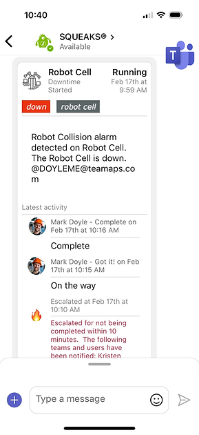 Interact with workflows through your mobile devices using the Microsoft Teams Mobile app